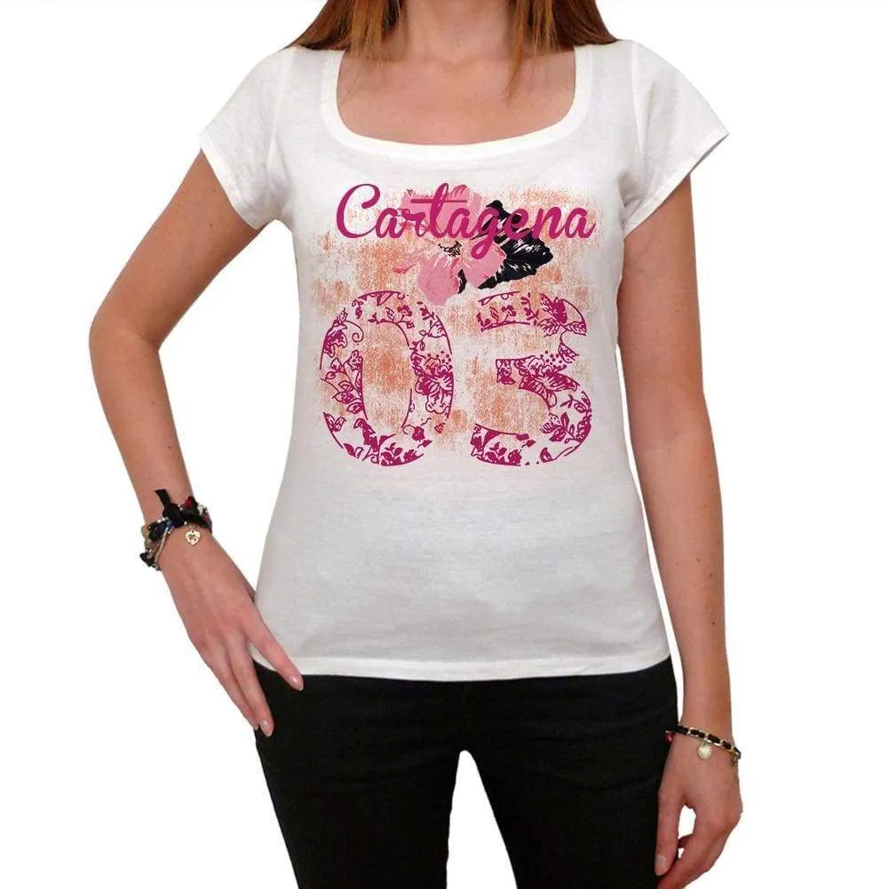 03, Cartagena, Women's Short Sleeve Round Neck T-shirt 00008