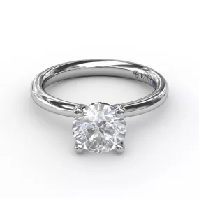 14K White Gold 4-PRONG Diamond Engagement Ring MOUNTING (Setting Only)