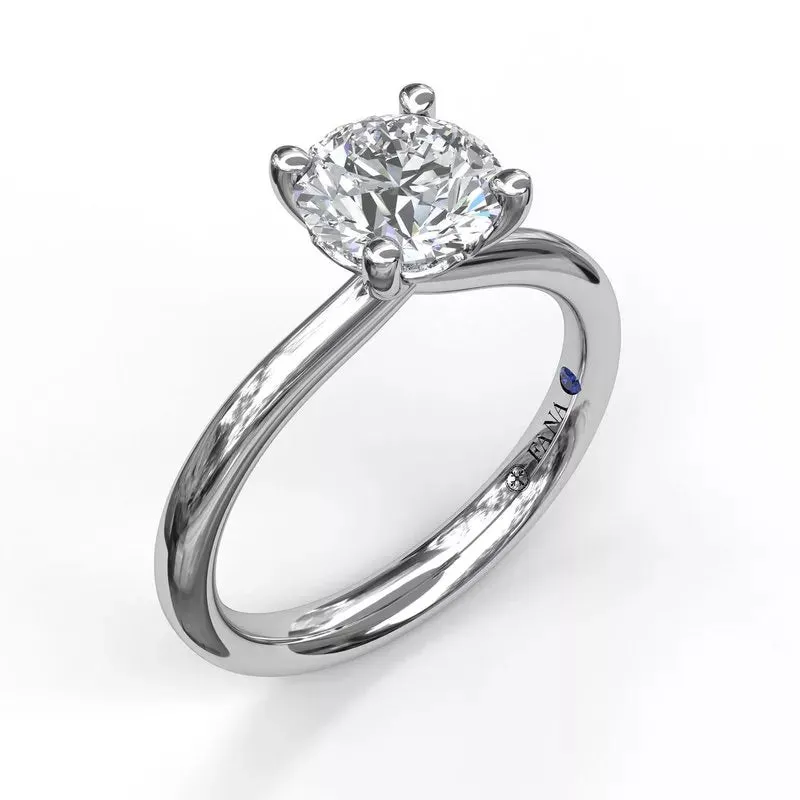 14K White Gold 4-PRONG Diamond Engagement Ring MOUNTING (Setting Only)