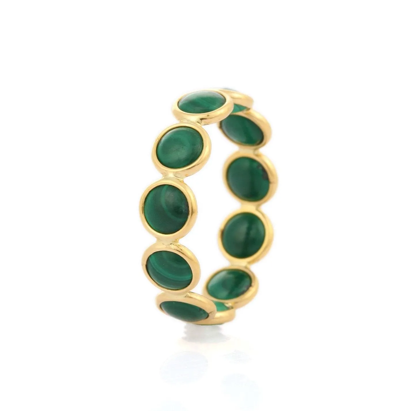 18K Malachite Eternity Band