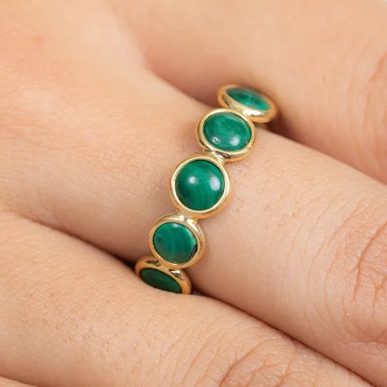 18K Malachite Eternity Band