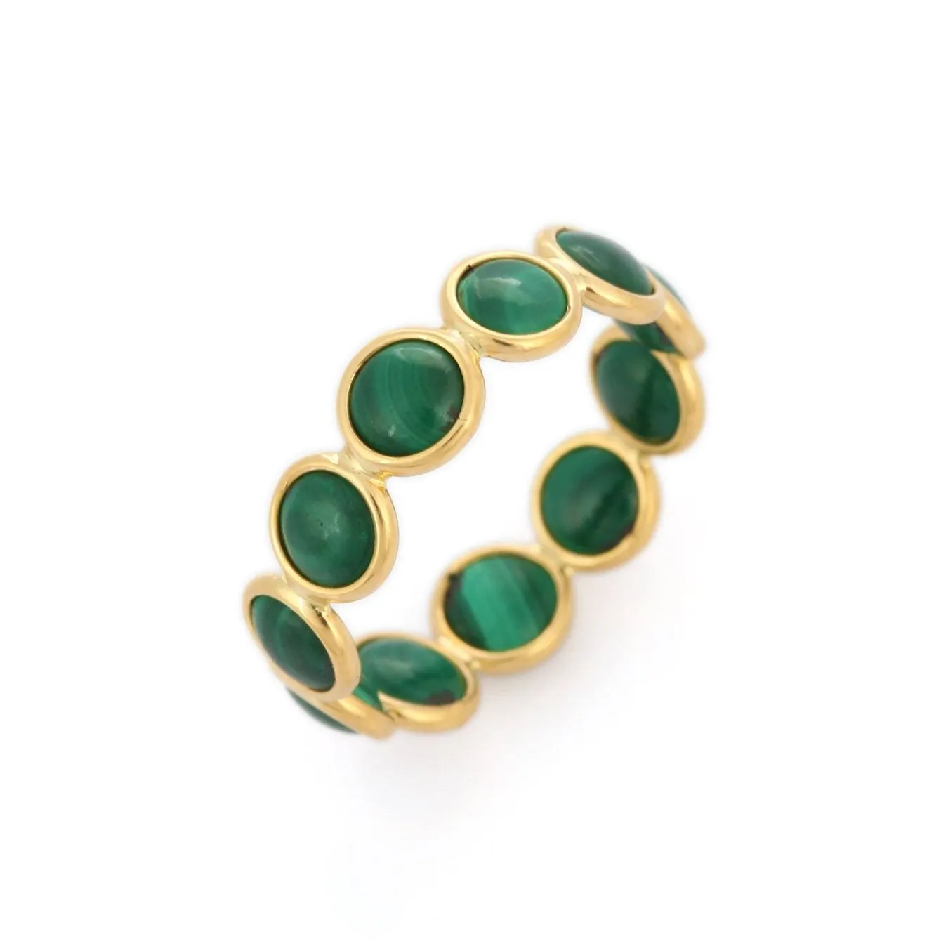 18K Malachite Eternity Band