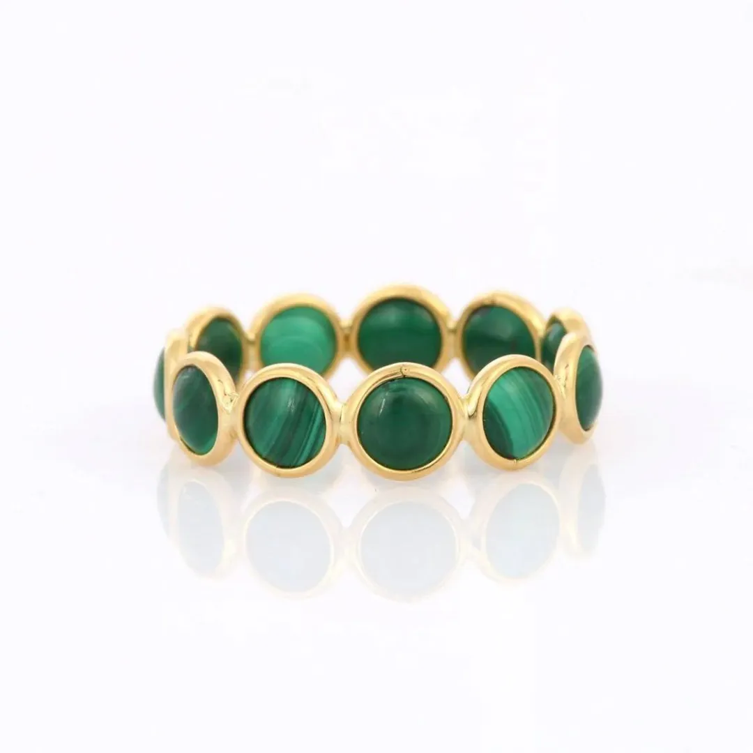 18K Malachite Eternity Band