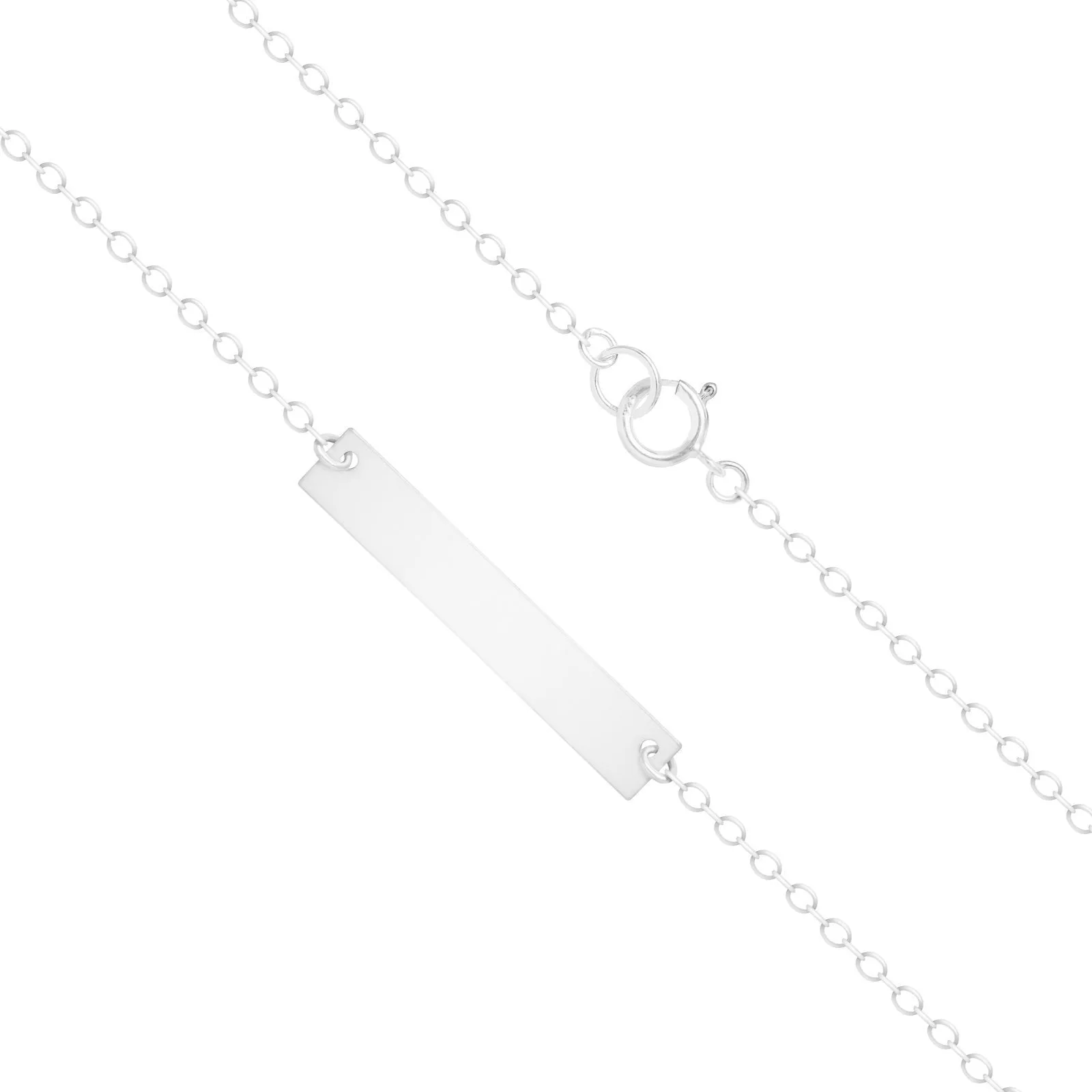 925 Sterling Silver Personalized Horizontal Bar Necklace ~ Custom Engraving Service ~ Names, Date, Initials, Locations, Birthday