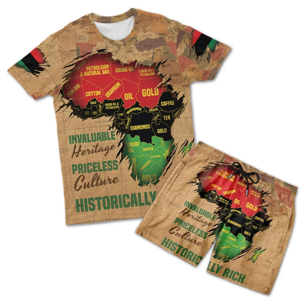 African Pride Of Invaluable Heritage T-shirt and Shorts Set