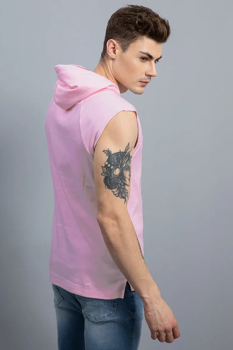 Agile Salmon Pink Sleeveless T-Shirt