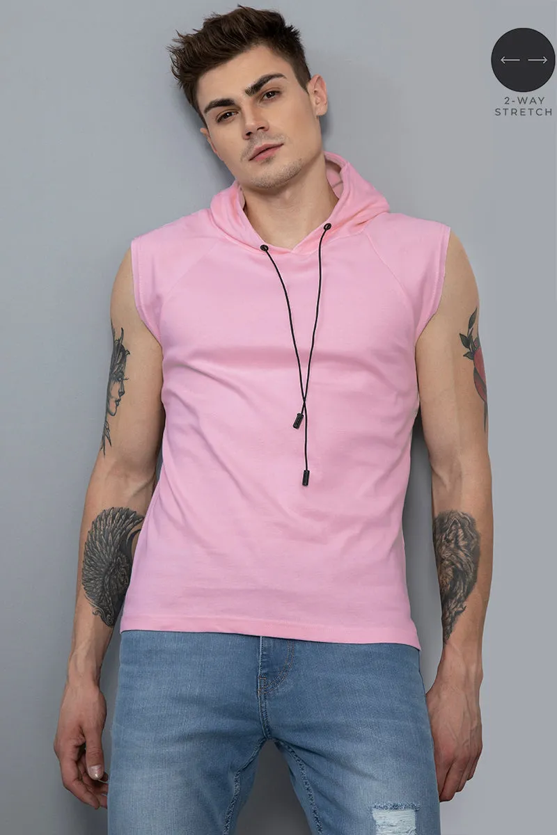 Agile Salmon Pink Sleeveless T-Shirt