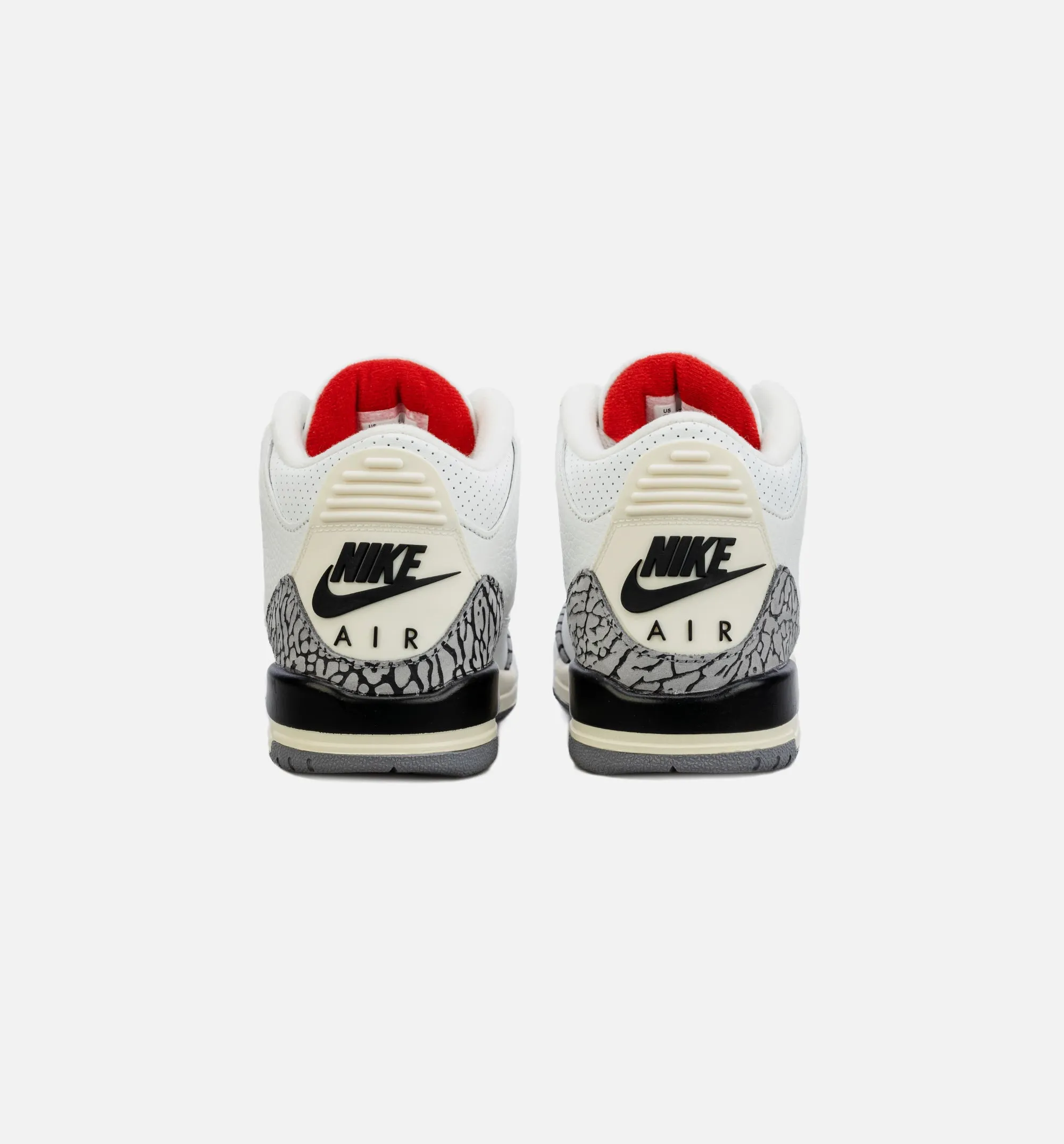 Air Jordan 3 Retro White Cement Reimagined Grade School Lifestyle Shoe - White/Red/Grey