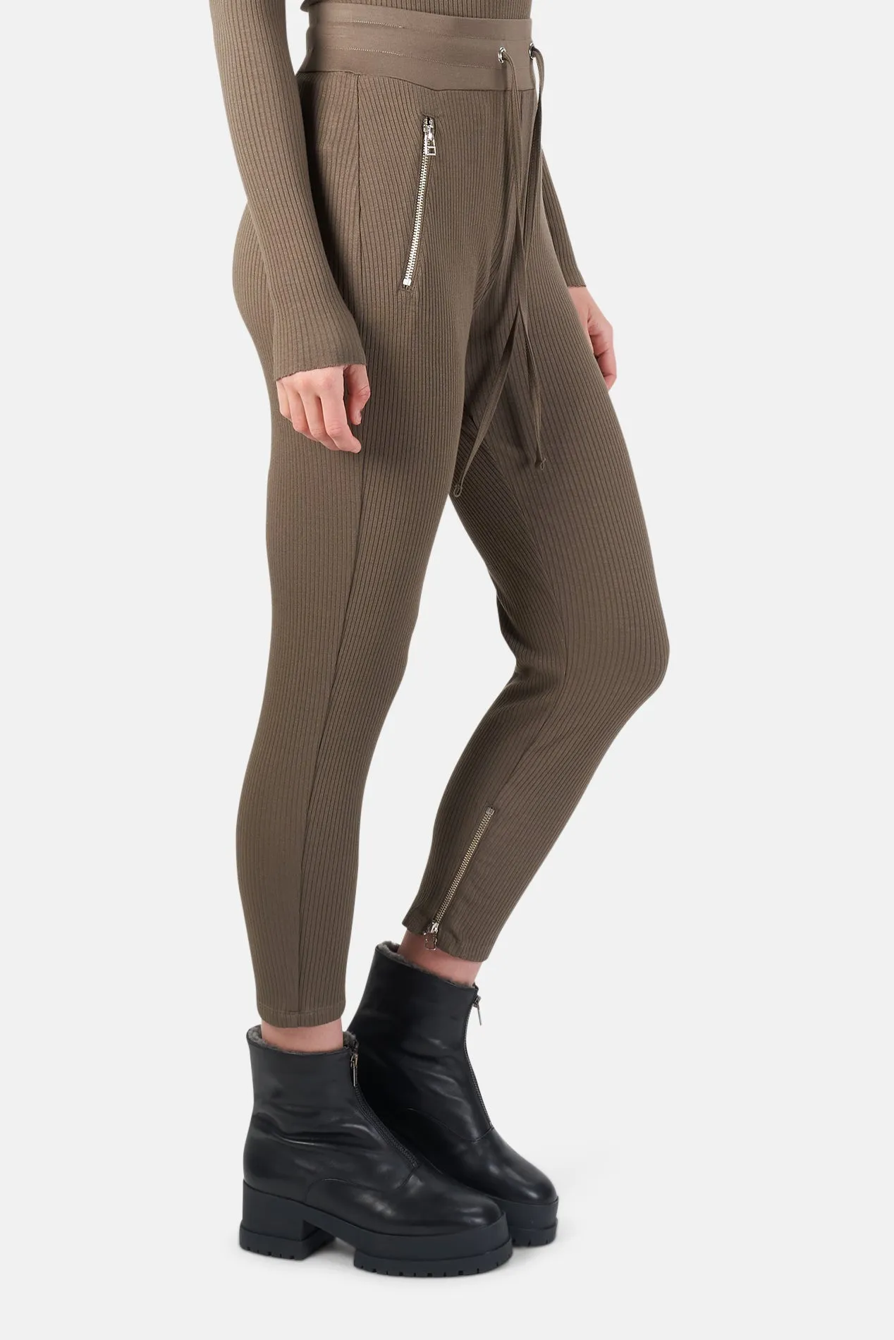 Alloy Rib Zip Pant Hazel