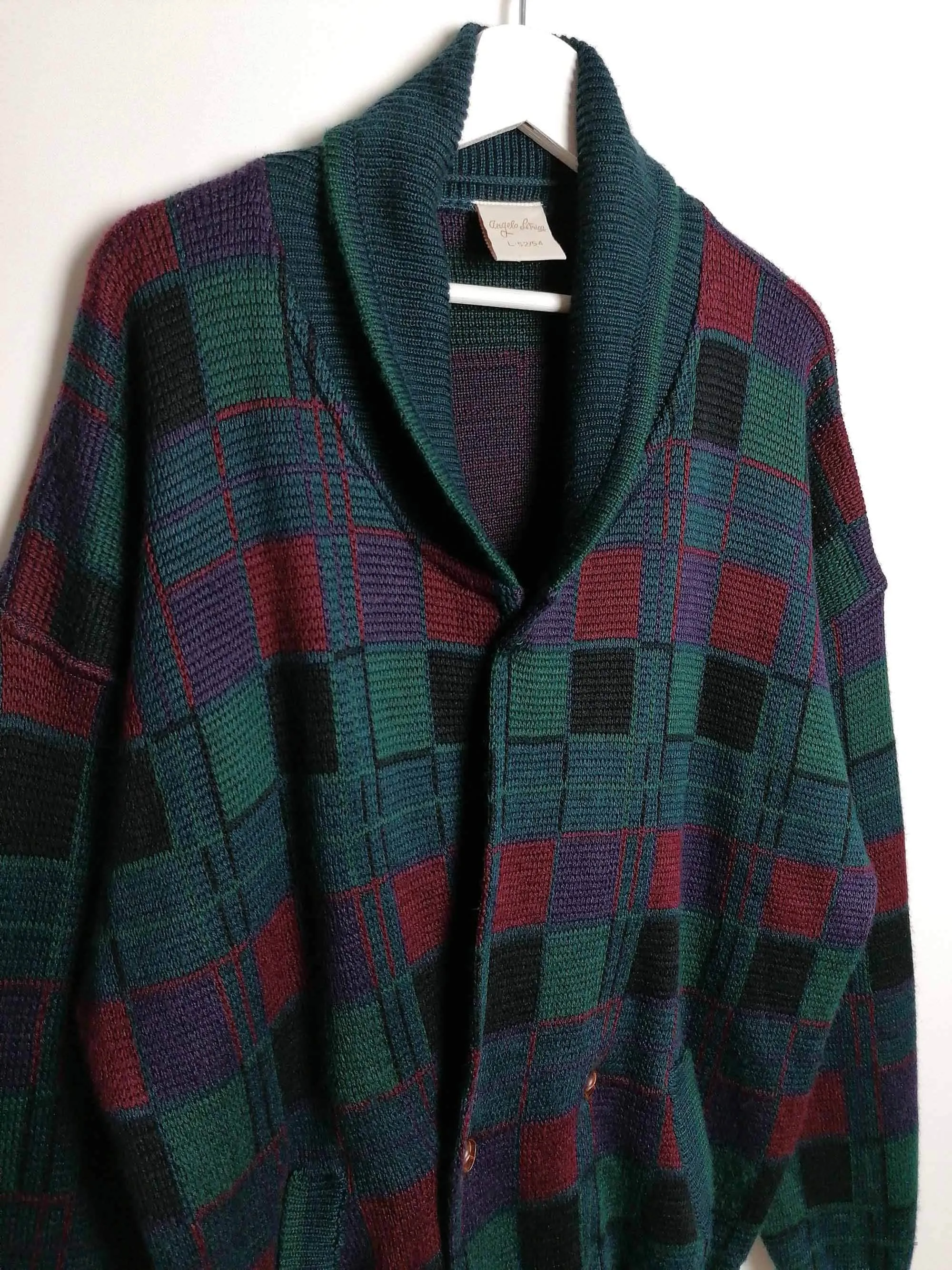 ANGELO LITRICO Retro Pattern Unisex Grandpa Cardigan - size L-XL / 52-54