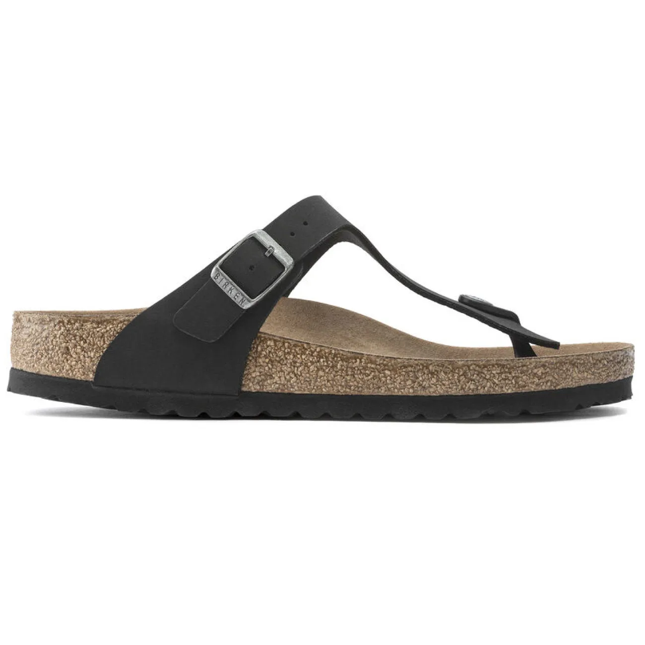 Birkenstock Gizeh BirkiBuc/Microfibre Earthy Black Vegan Sandals