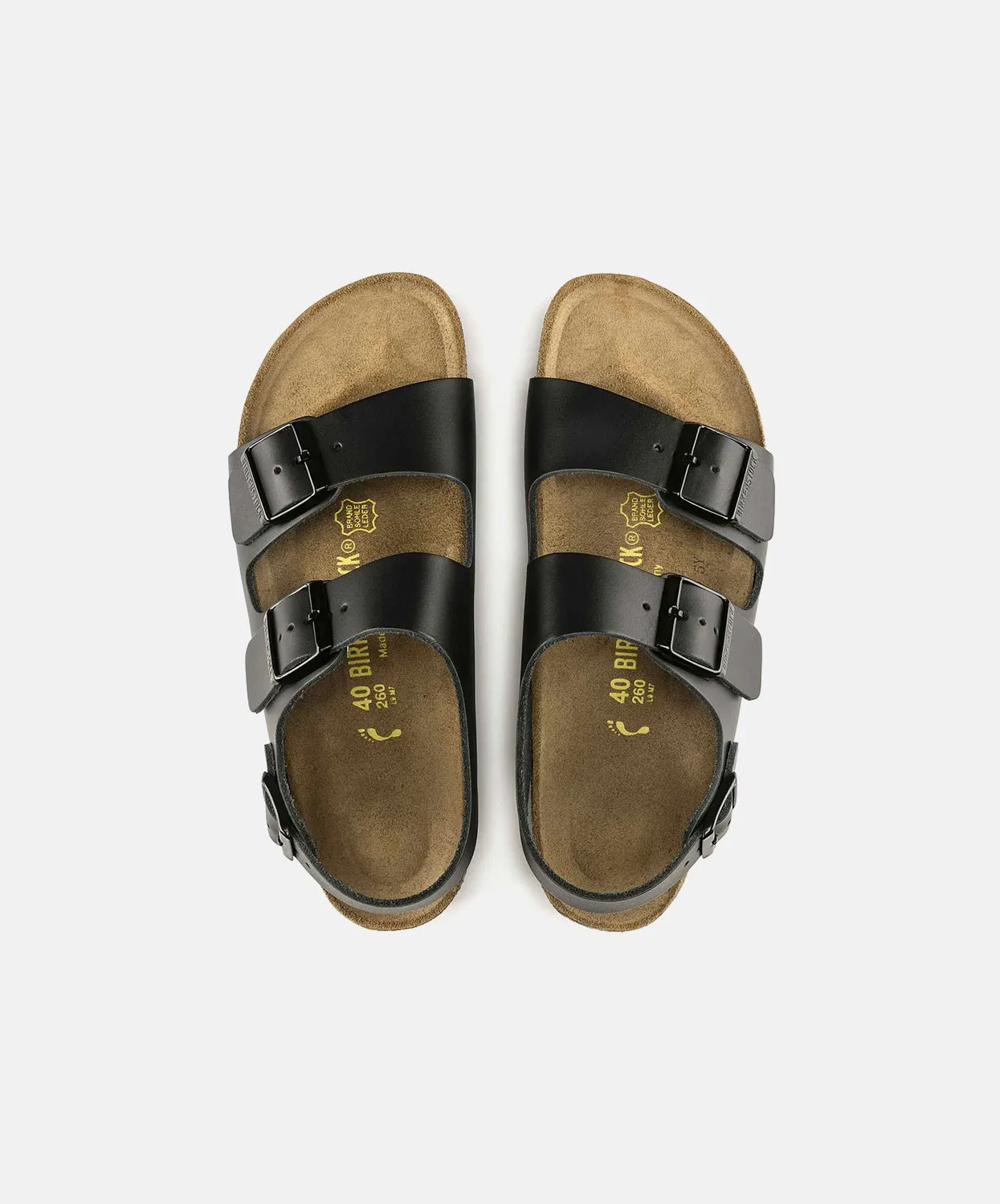 Birkenstock Milano Leather Black Sandals