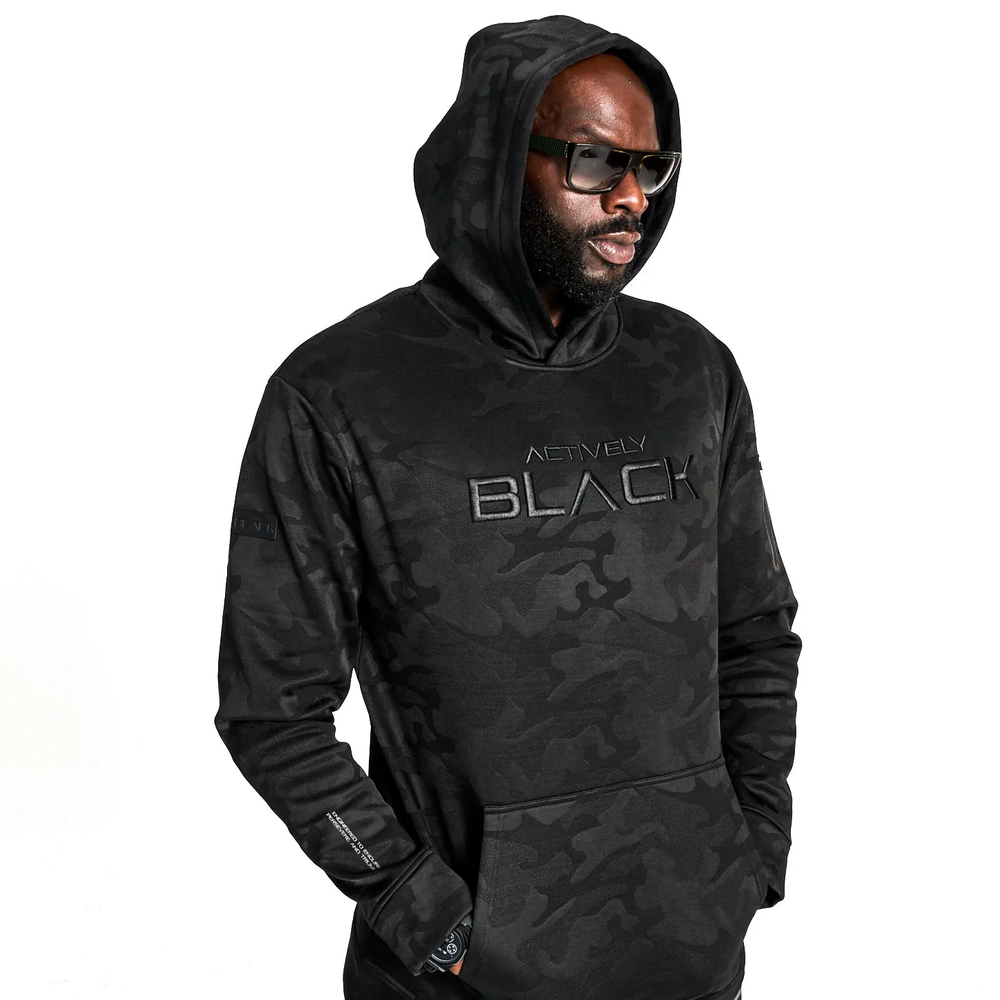 Black Camo Luxe Pullover Hoodie