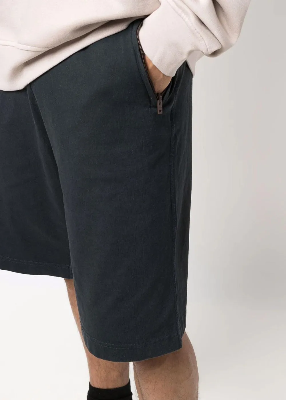 Black Cotton Sweat Shorts