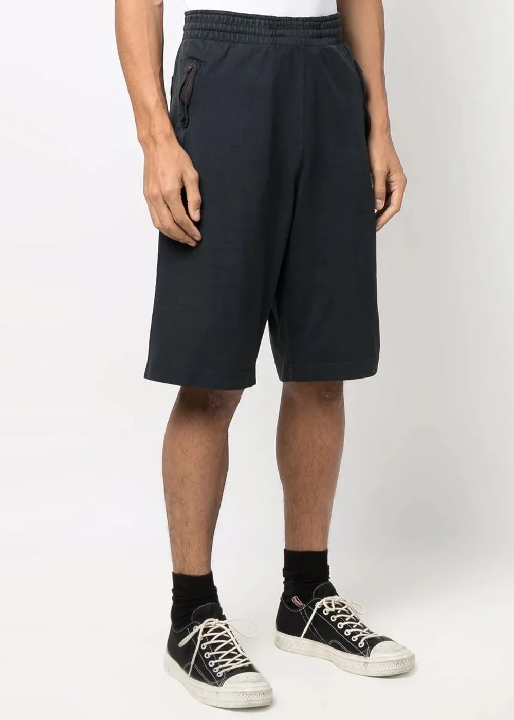 Black Cotton Sweat Shorts