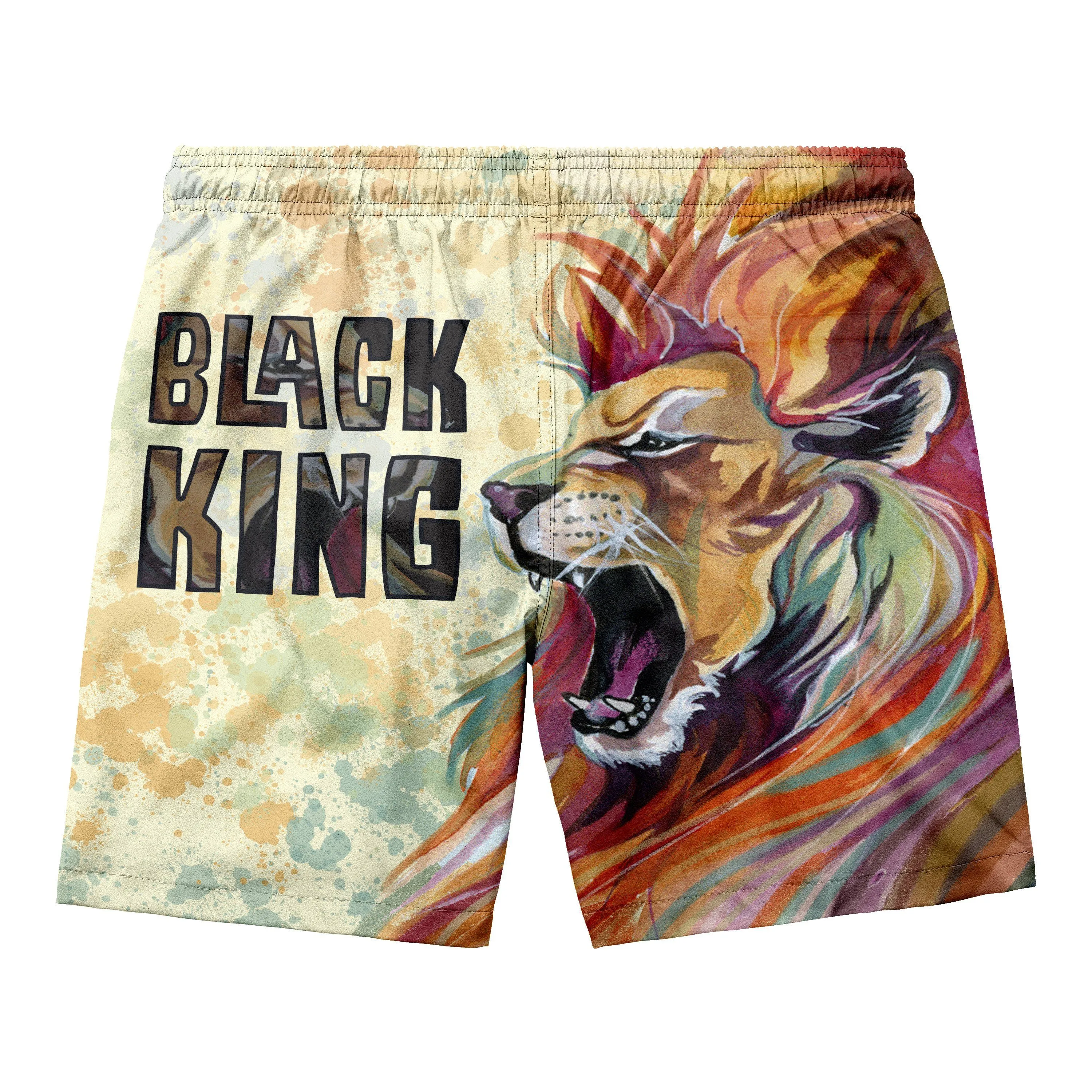 Black King Lion 3 Shorts