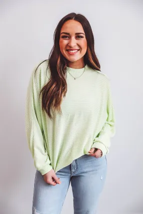 Brianna Corded Top-Lime