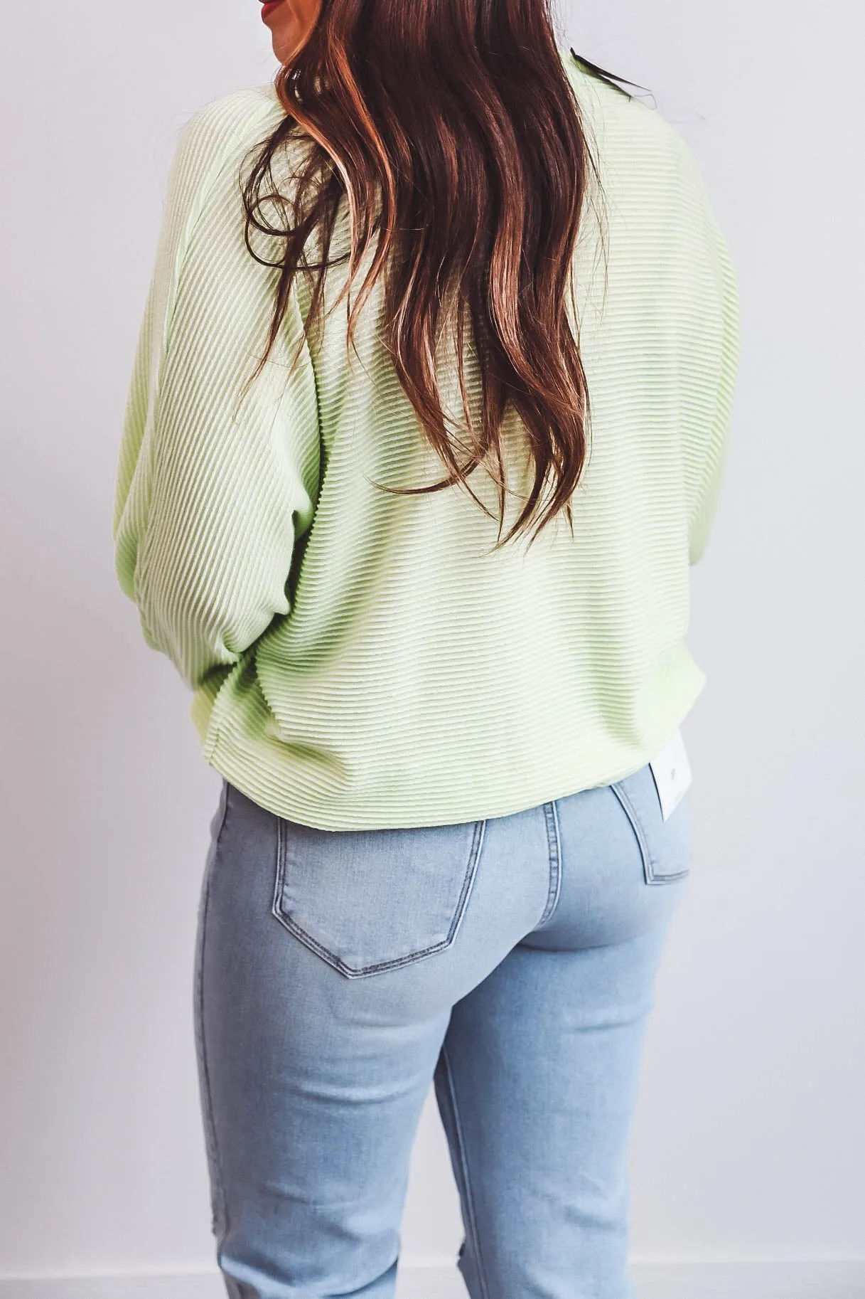 Brianna Corded Top-Lime