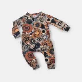 Burnt Floral Baby & Toddler Sleepsuit