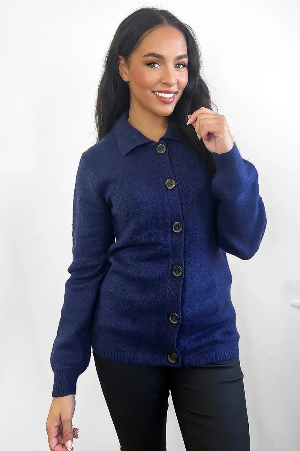 Buttoned Front Classic Style Cardigan