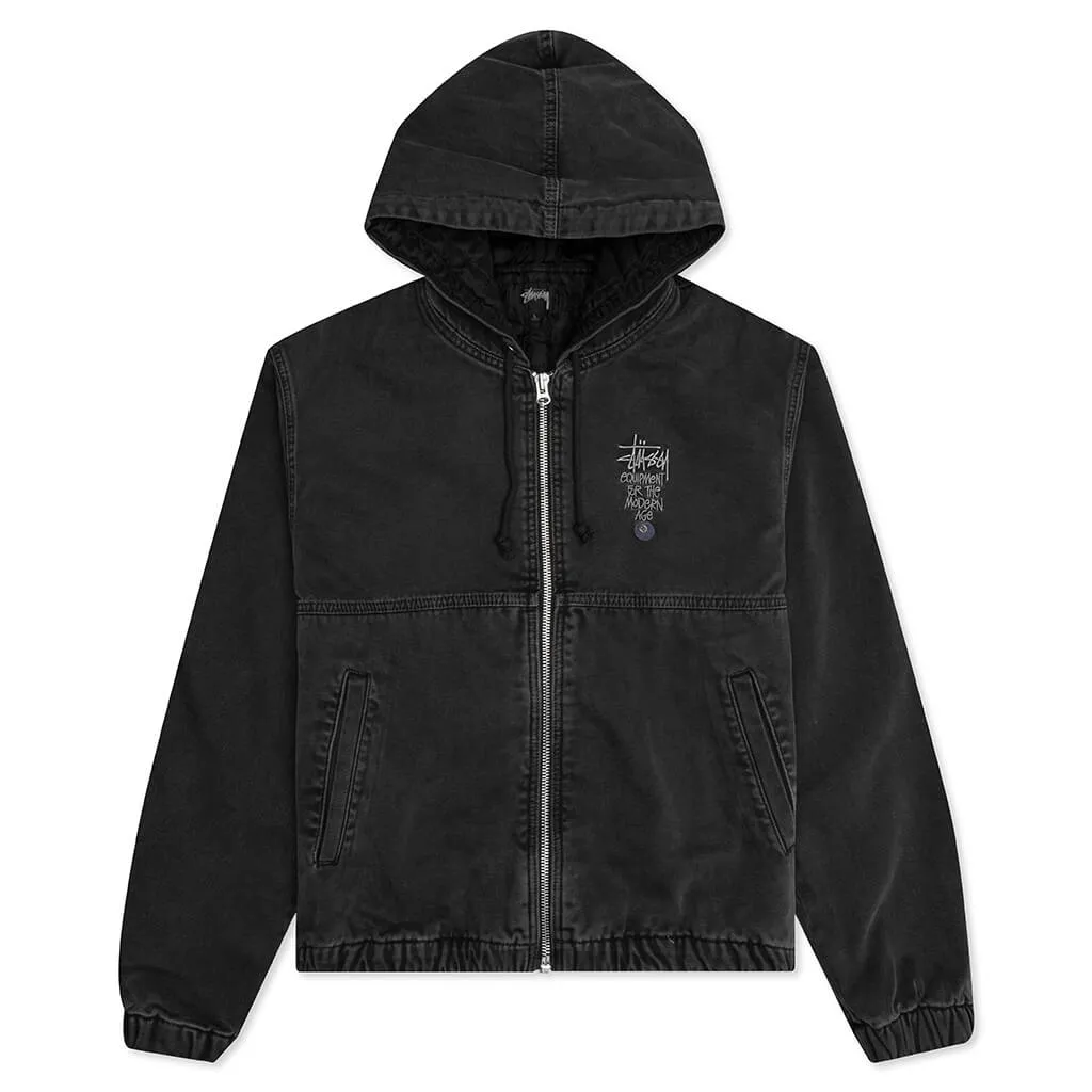 Canvas Insulated Work Jacket - Black