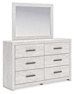 Cayboni - Whitewash - Dresser And Mirror