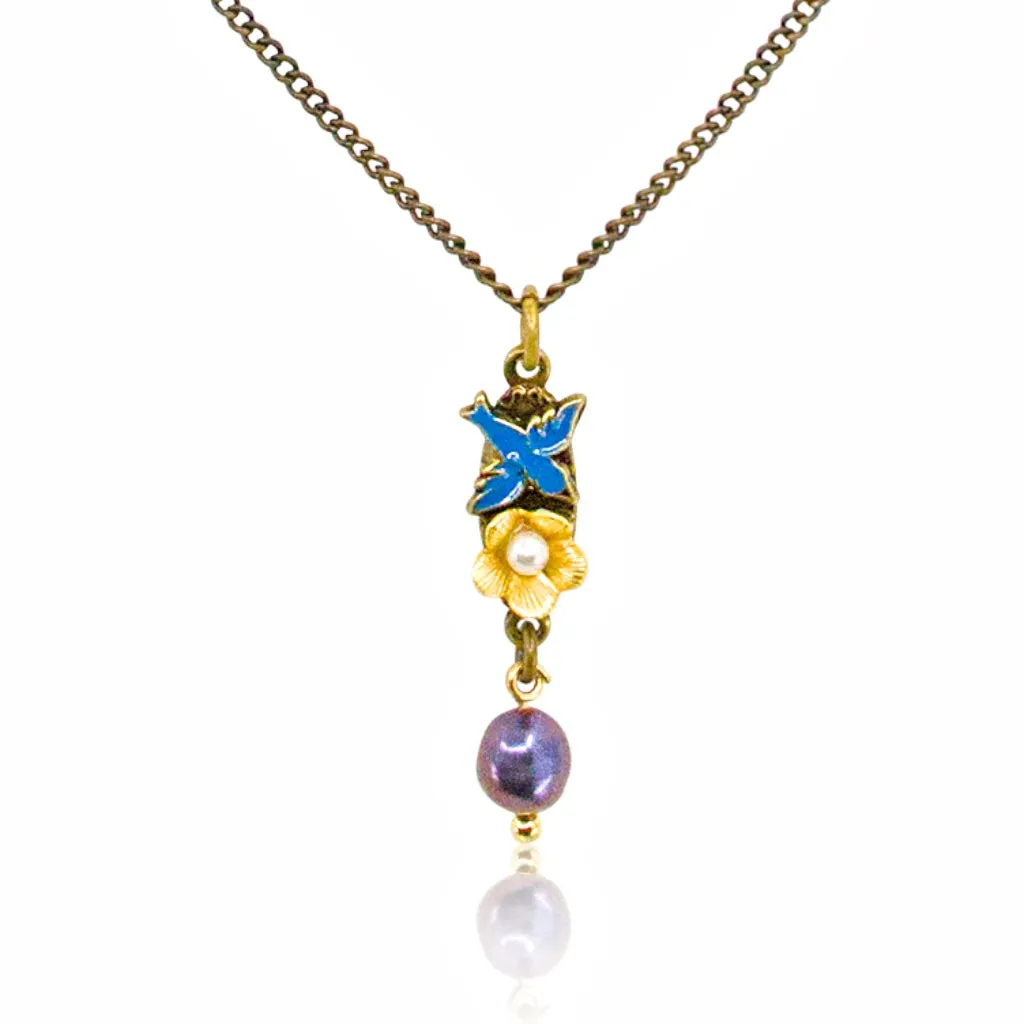 Charming Sparrow Drop Necklace by Eric et Lydie