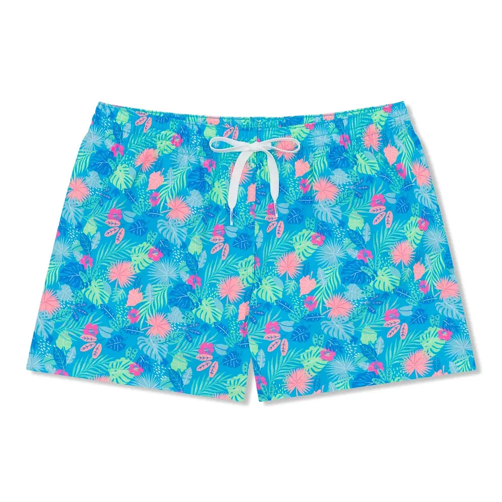 Chubbies 5.5-Inch The Wild Tropics Swim Trunks - Medium Blue