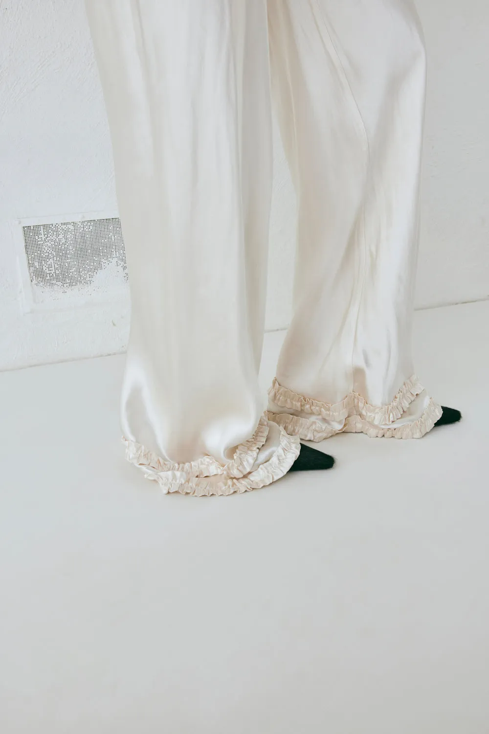 Citara Satin Pants White