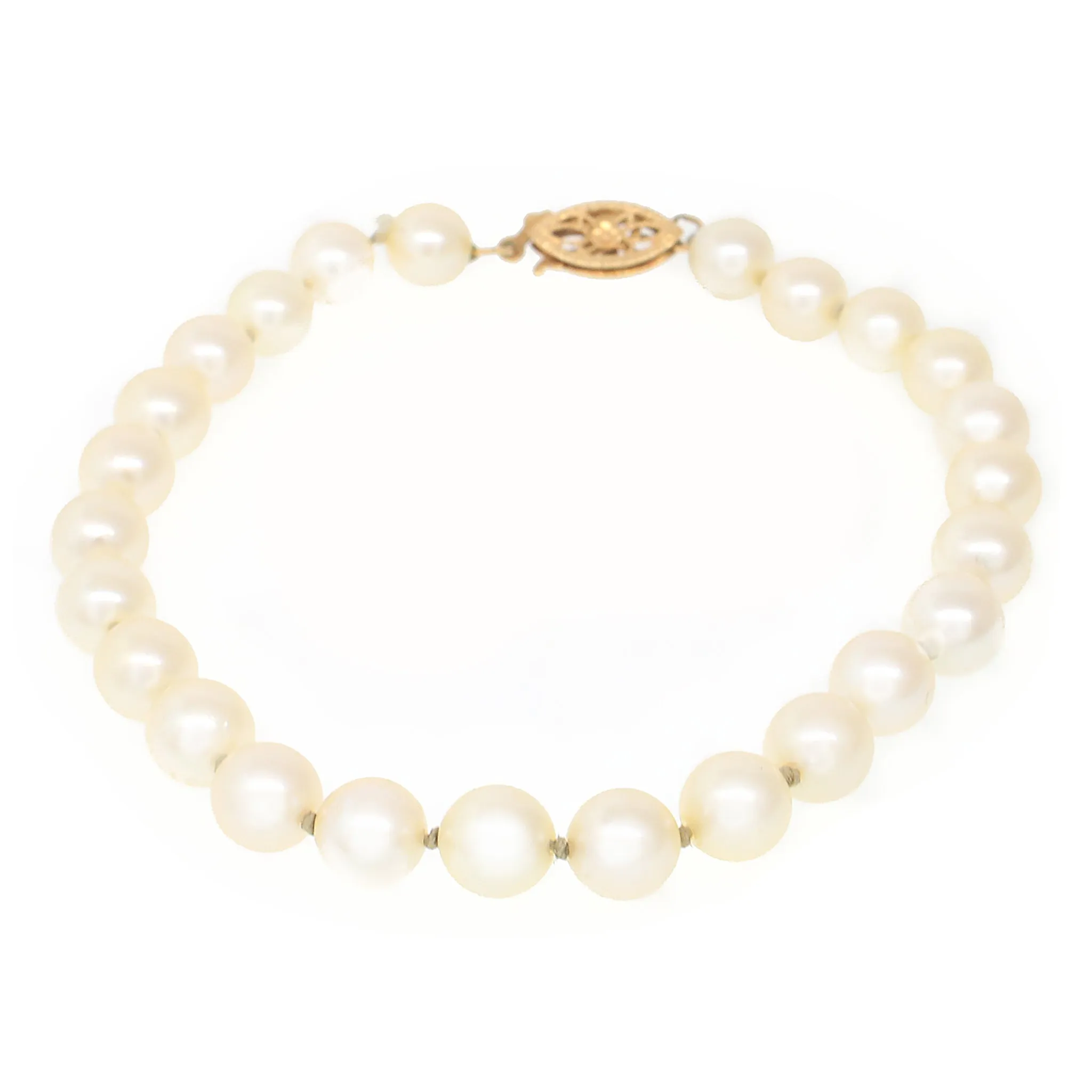 Classic 14k Gold Pearl Bracelet