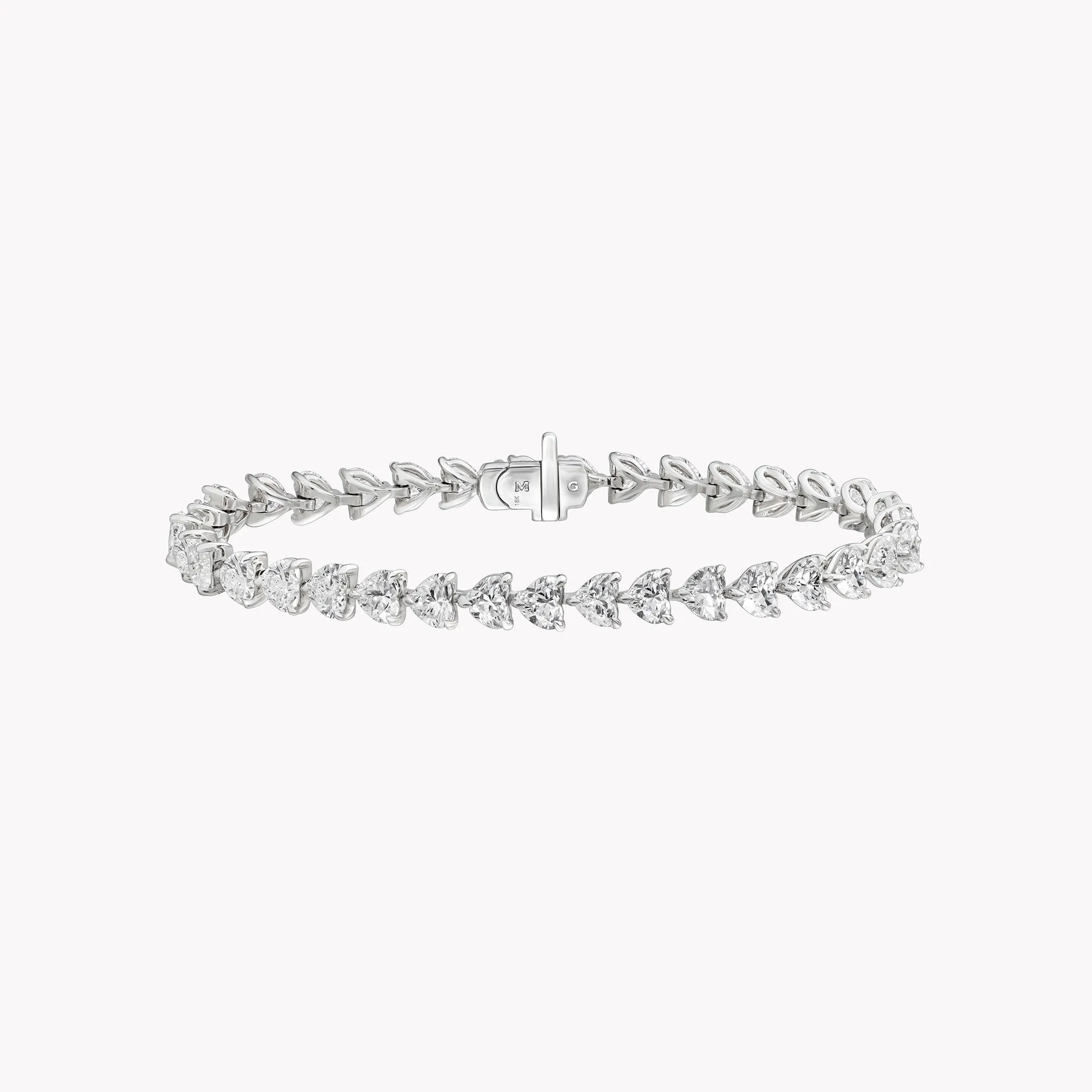 Classic Heart Shape Tennis Bracelet