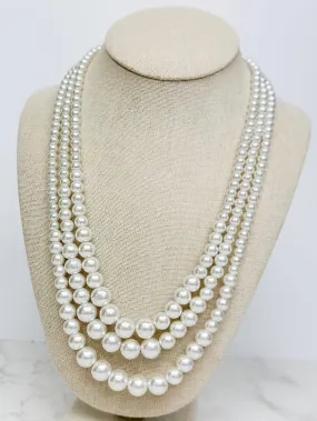 Classic Multi Strand Pearl Necklace