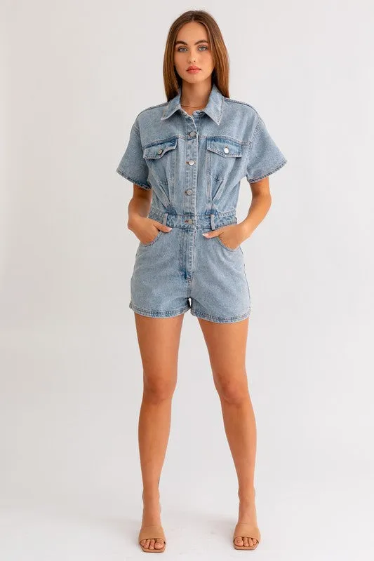 Classic Vibes Denim Romper