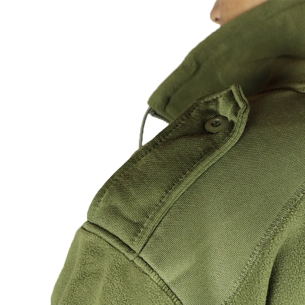 Cold Weather Army Fleece Jacket - Olive Green