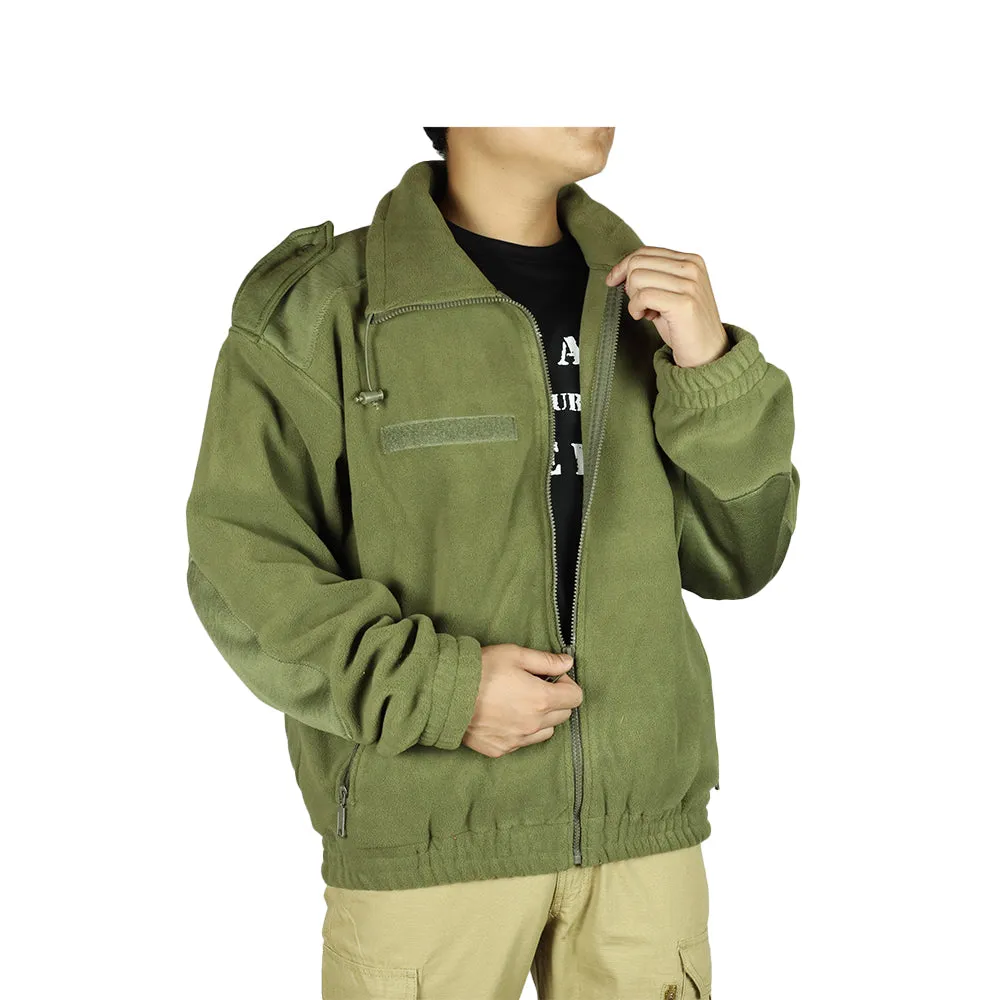 Cold Weather Army Fleece Jacket - Olive Green