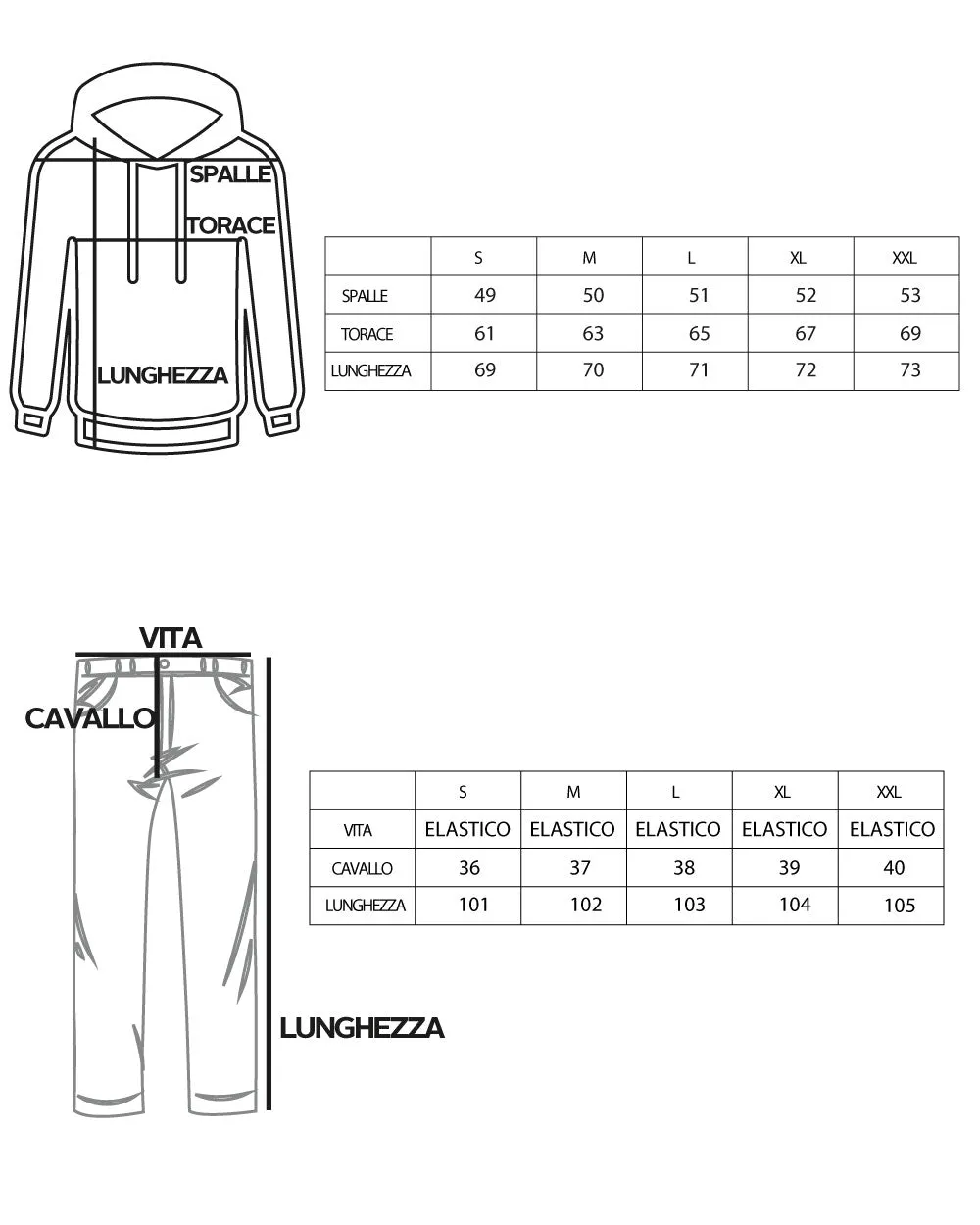 Completo Tuta Uomo Oversize Basic Felpa Girocollo Pantaloni Cotone Relaxed Fit Bianco GIOSAL-OU2236A