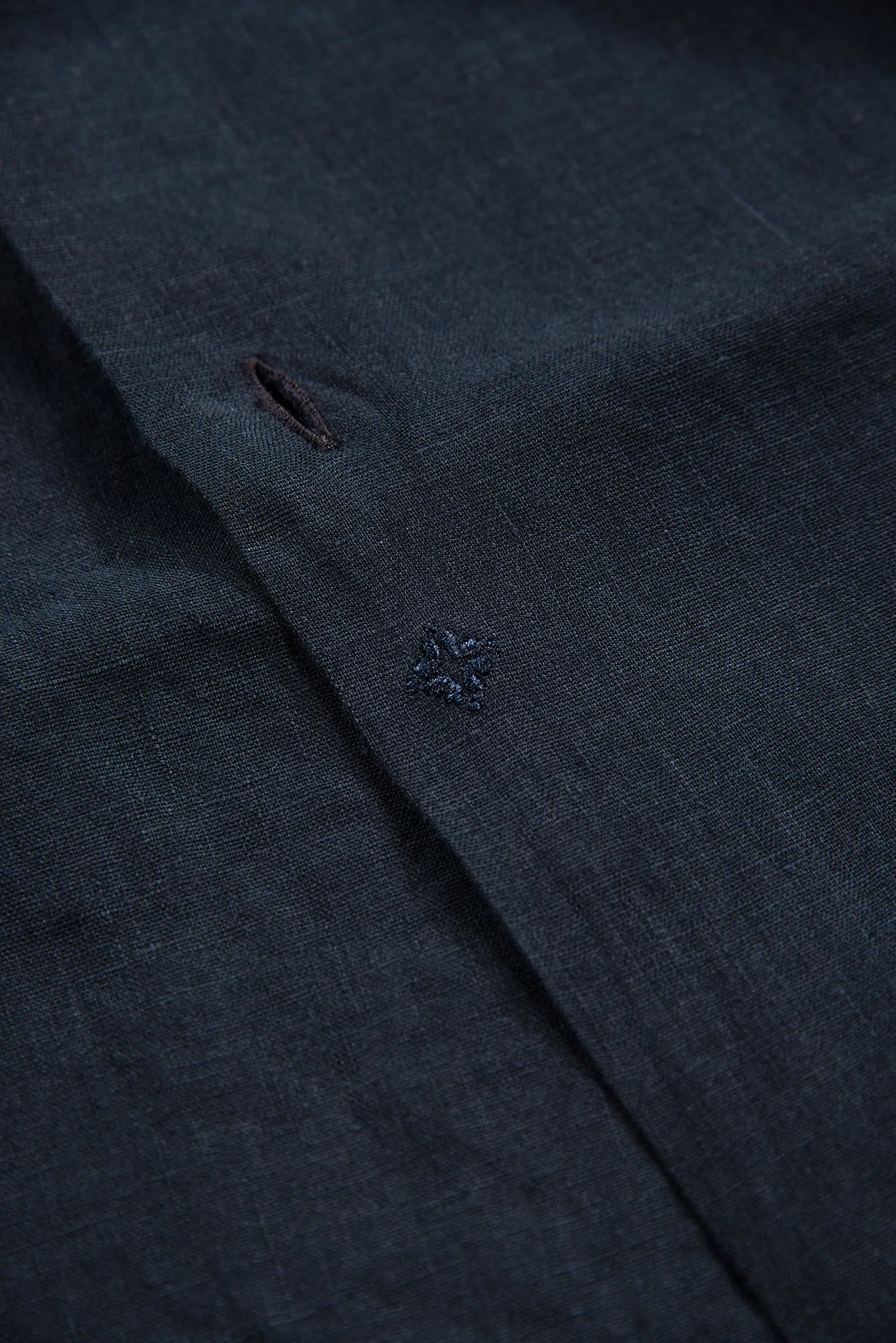 Conrad Golden Linen shirt (dark blue)