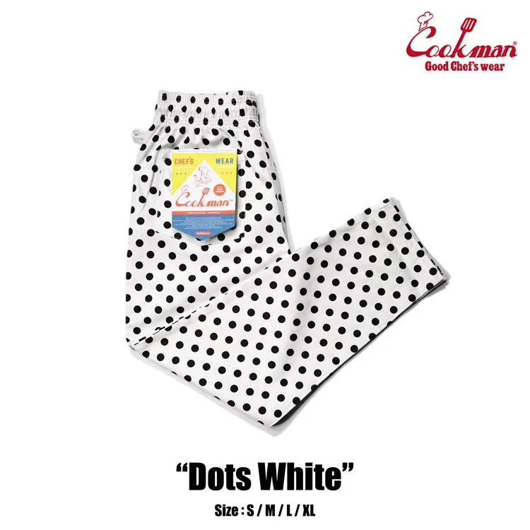 Cookman Chef Pants - Dots : White