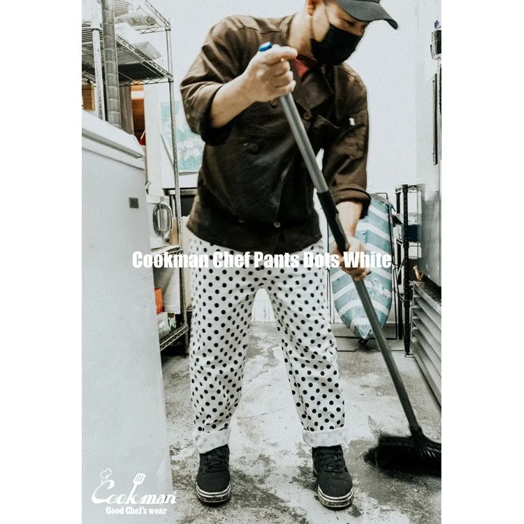 Cookman Chef Pants - Dots : White