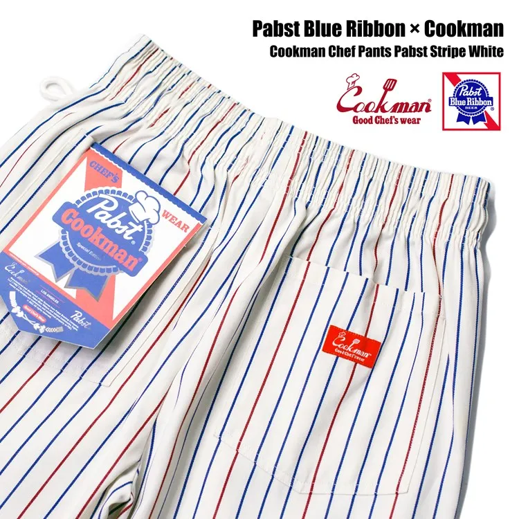 Cookman Chef Pants - Pabst Stripe : White