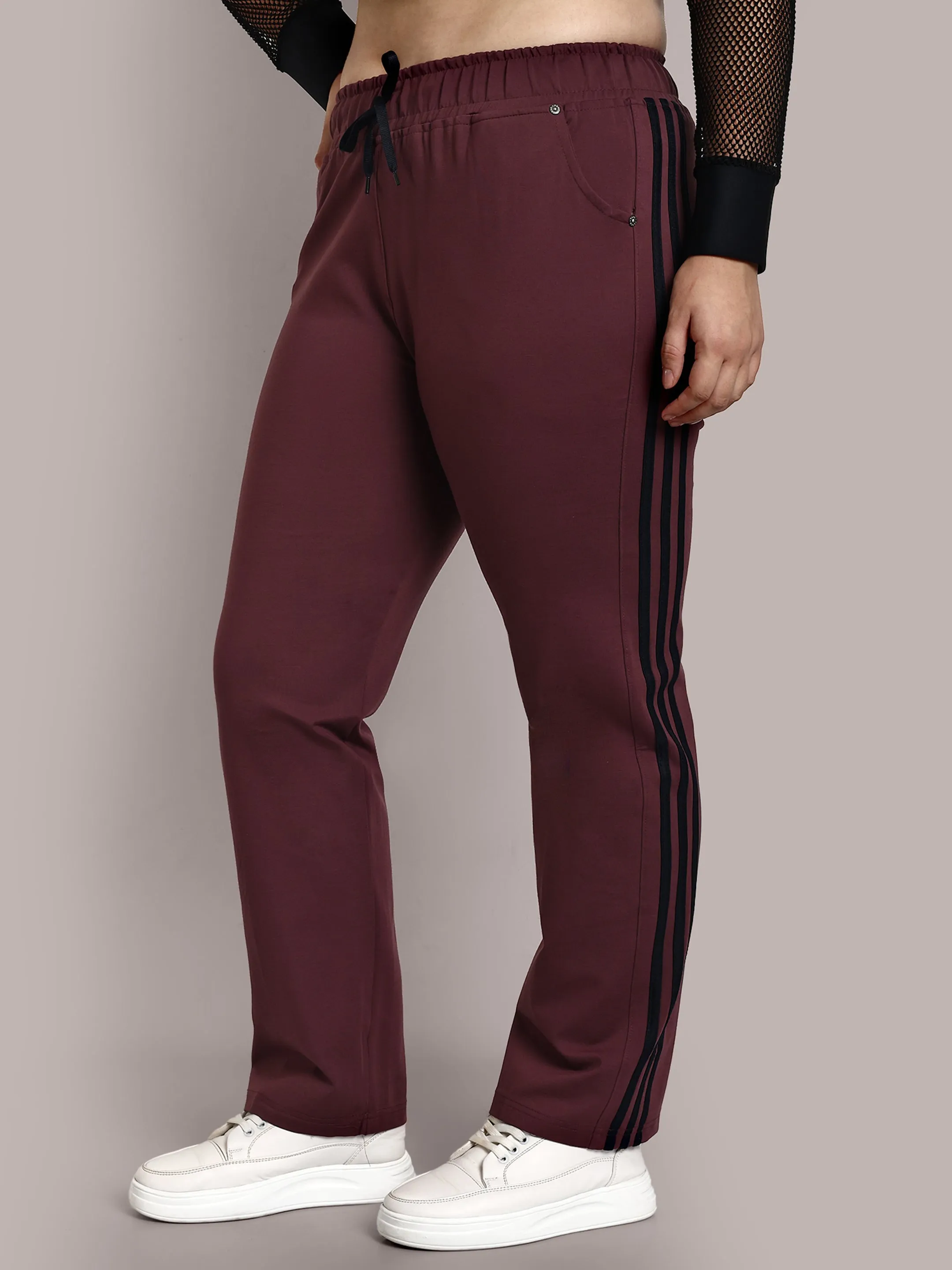 Cotton Rich Side Stripes Joggers Pants