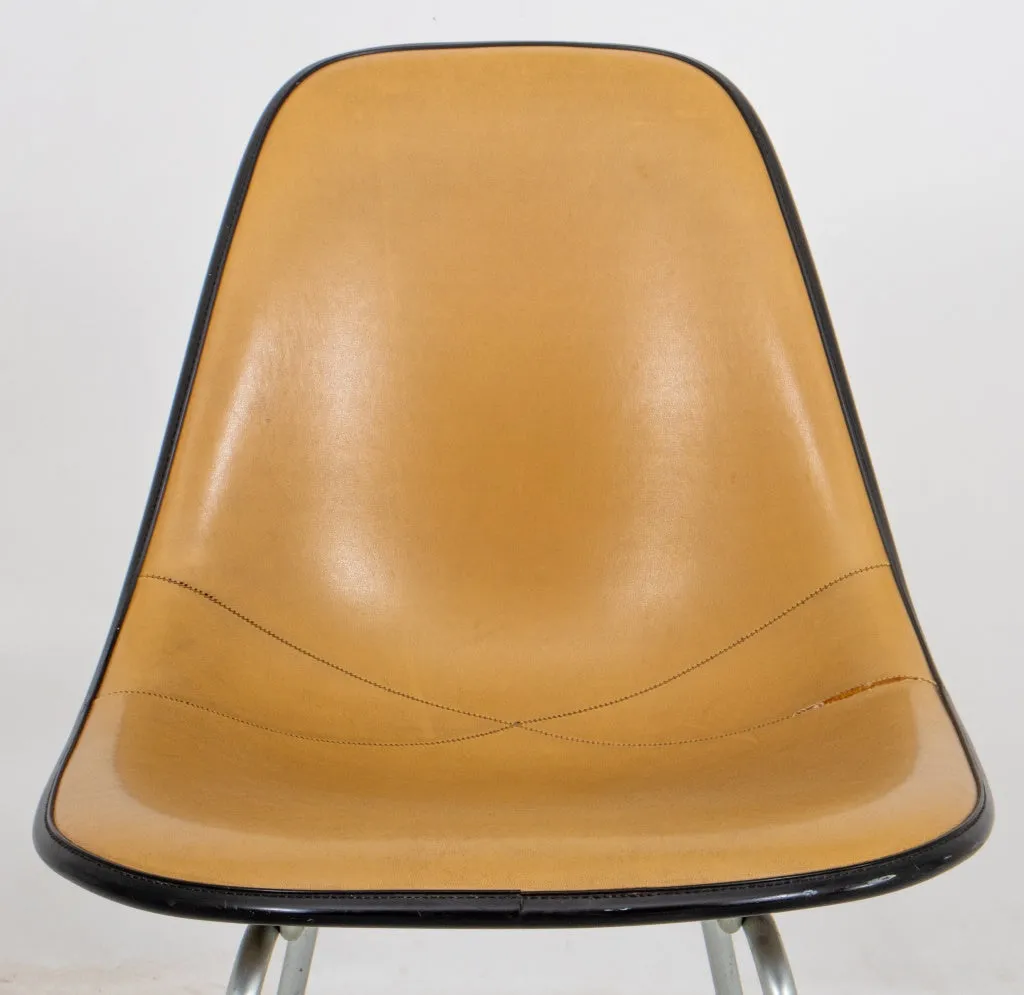 Eames for Herman Miller Tan Padded Shell Chair