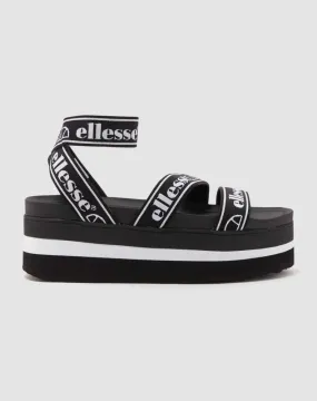 ELINA TEXT SANDAL BLACK / WHITE