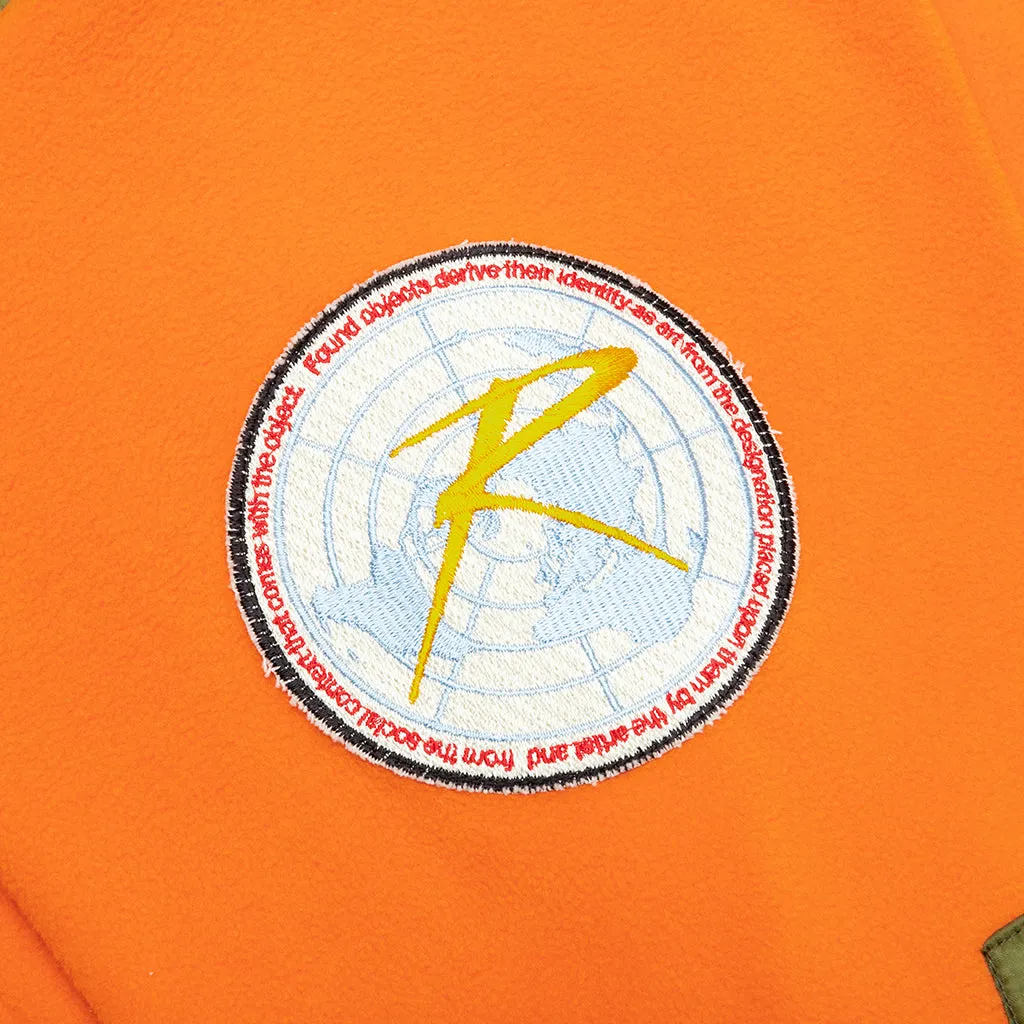 Fleece Jacket - Orange/Green