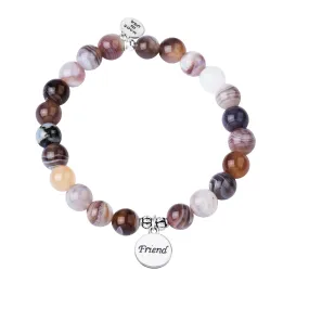 Friend | Stone Beaded Charm Bracelet | Botswana