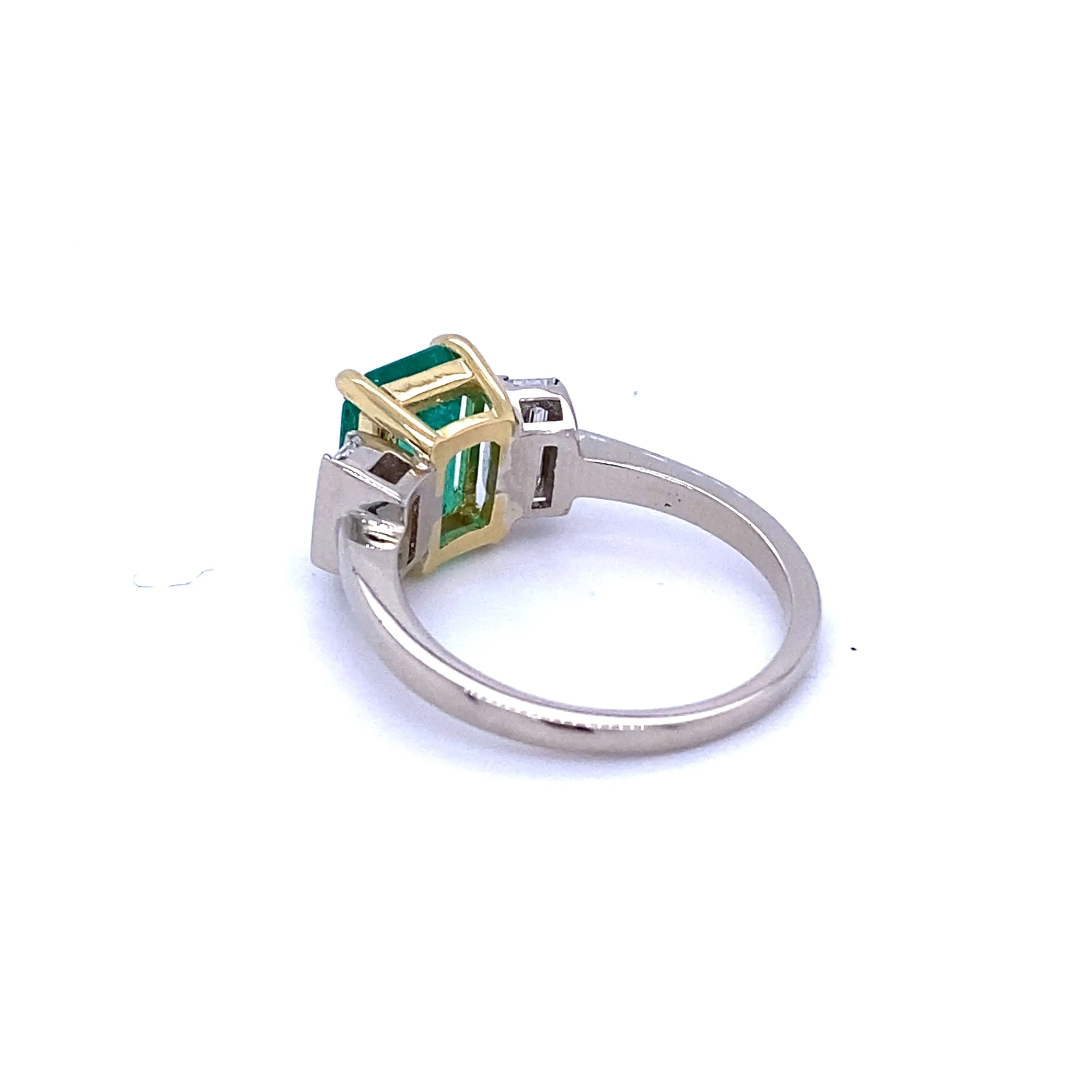 GIA Colombian Emerald and Diamond Ring