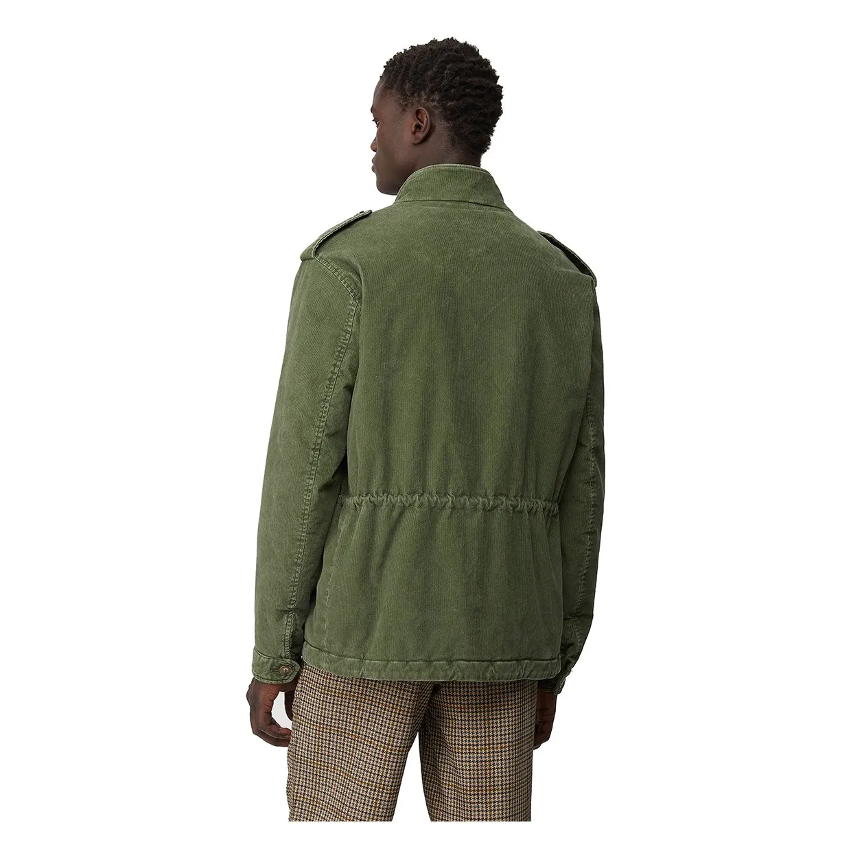 Giubbino Baracuta Washed Cord Field Jkt Verde Foglia