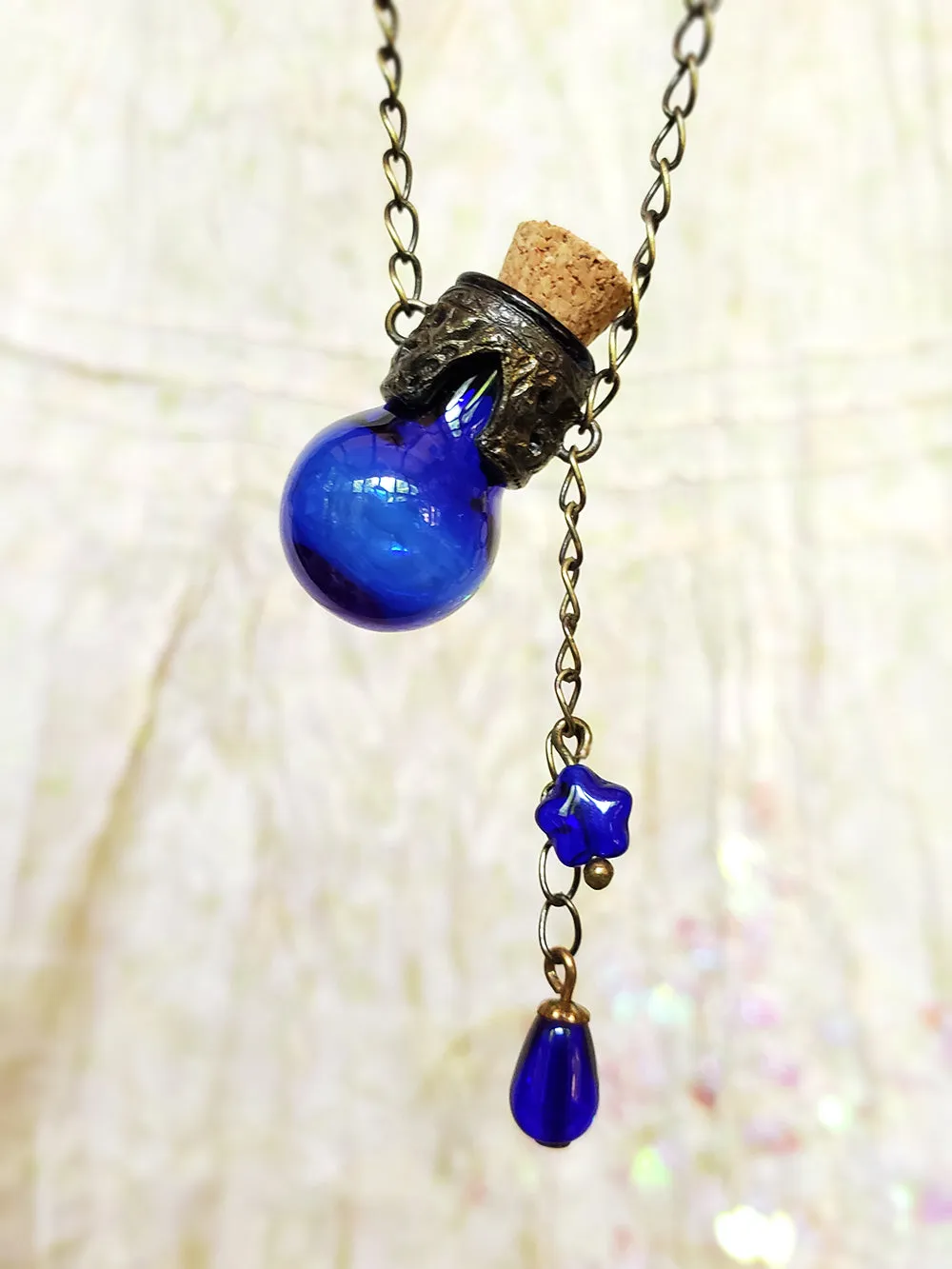 Gloriana ~ Cobalt Gothic Arch Vessel Amulet