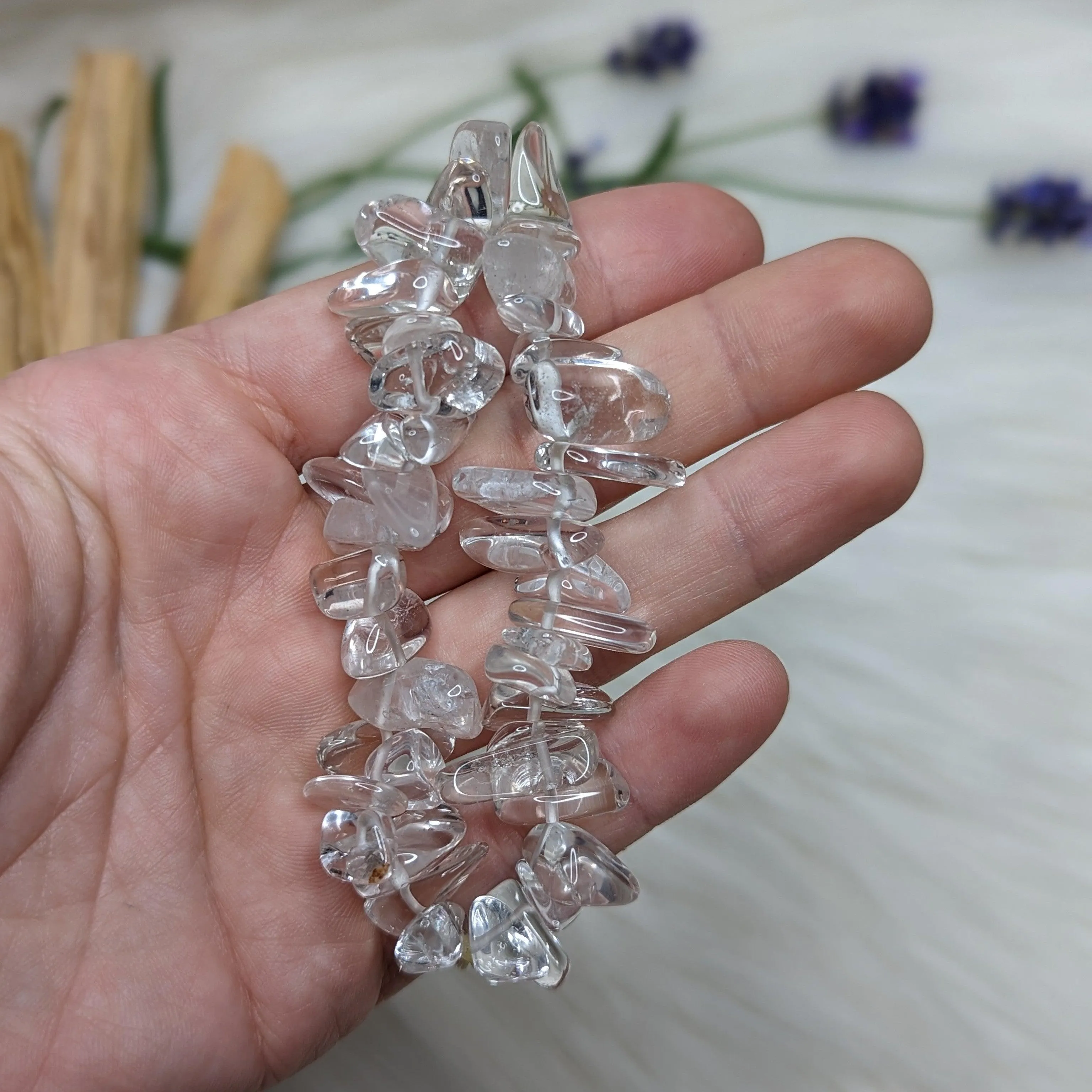 Gorgeous Clear Quartz Stretch Bracelet