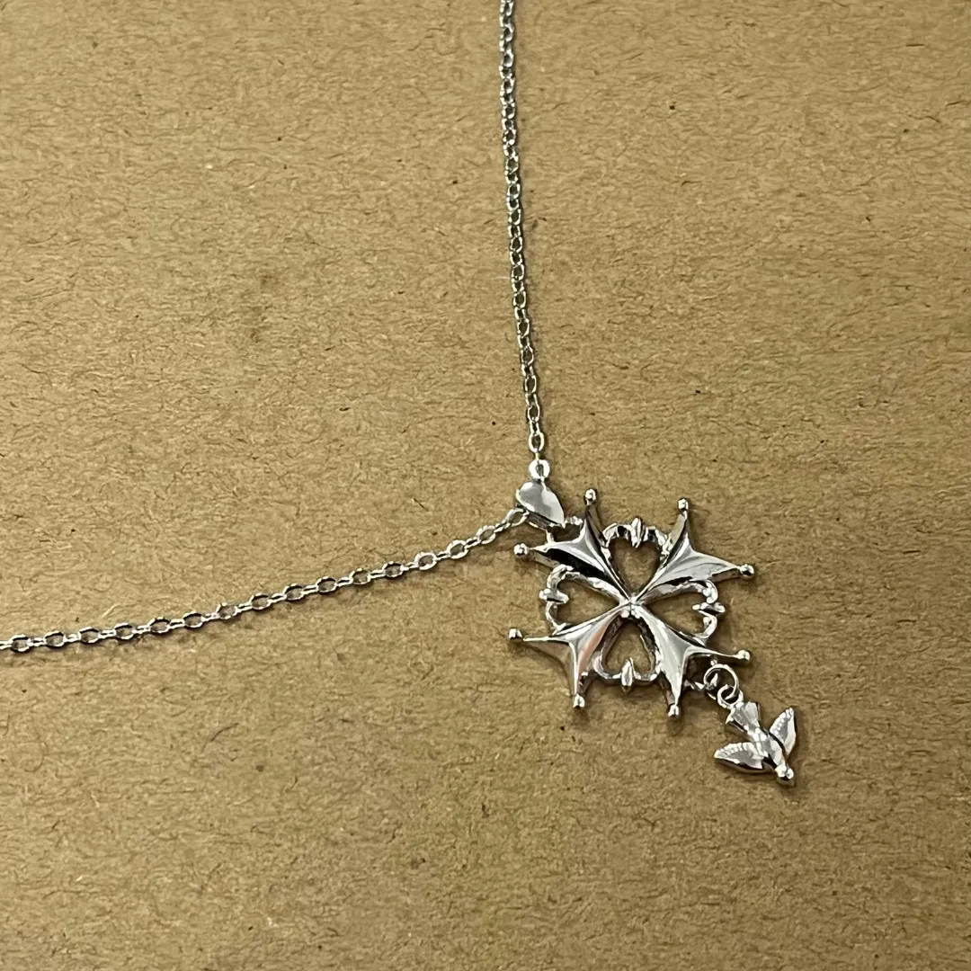 Huguenot Cross Necklace Sterling Silver